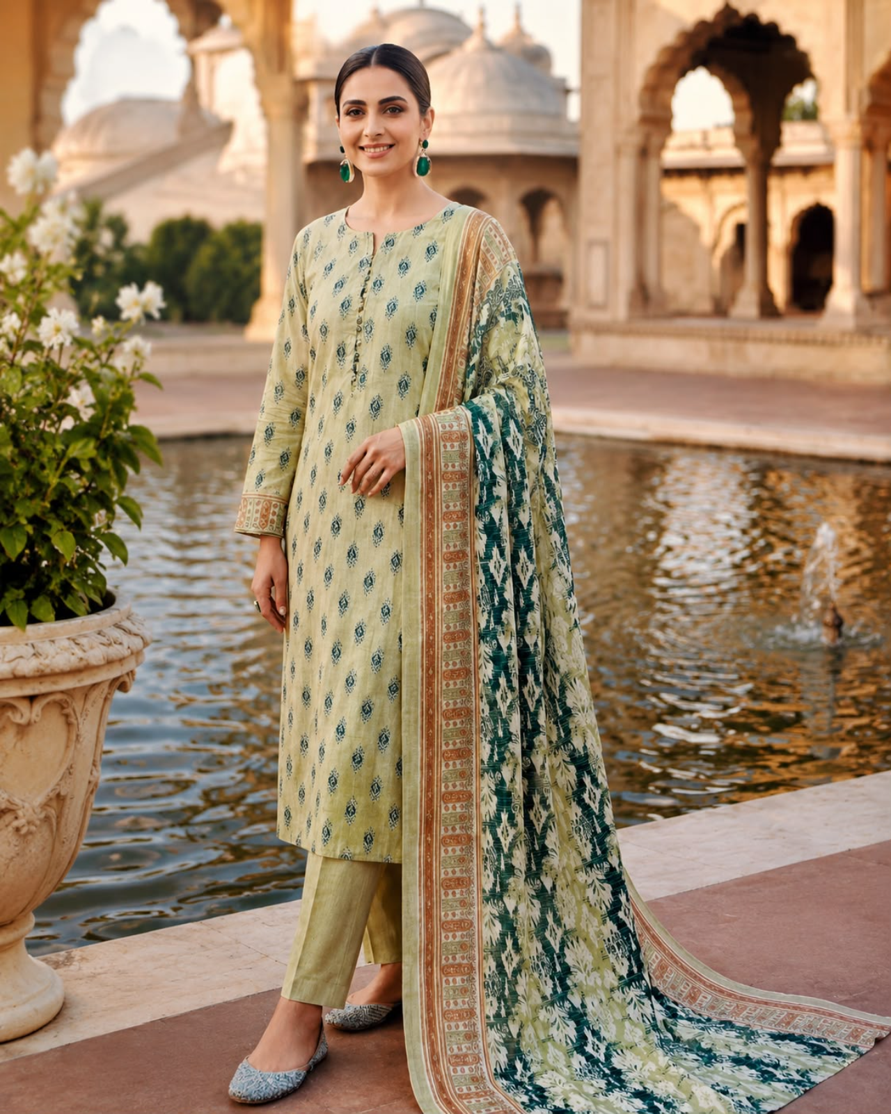 Unstich Shanzey Lawn Suit 3PC #010