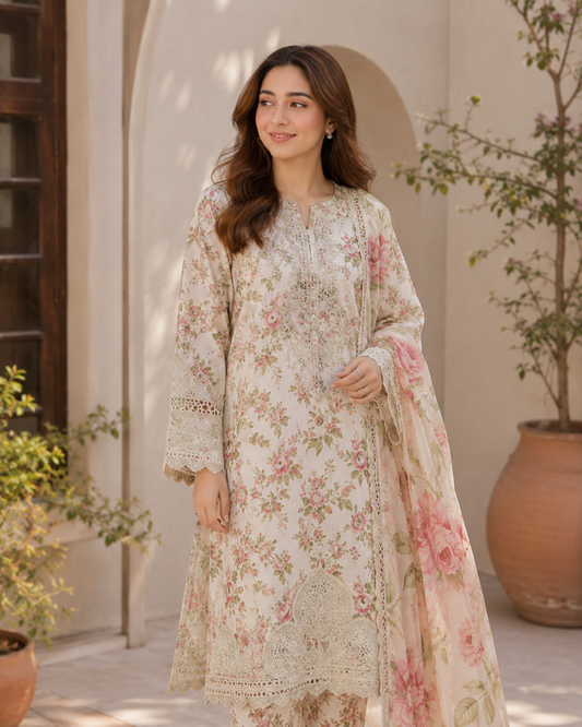 Unstiched Fatima Zehra 3PC