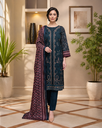Unstich Rimal Lawn Suit 3PC #011