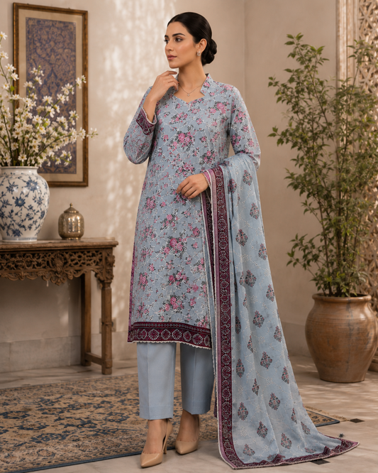 Unstich Rangreza Lawn Suit 3PC