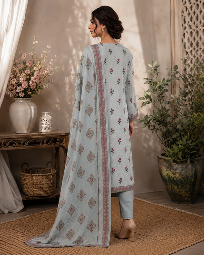 Unstich Rangreza Lawn Suit 3PC #006