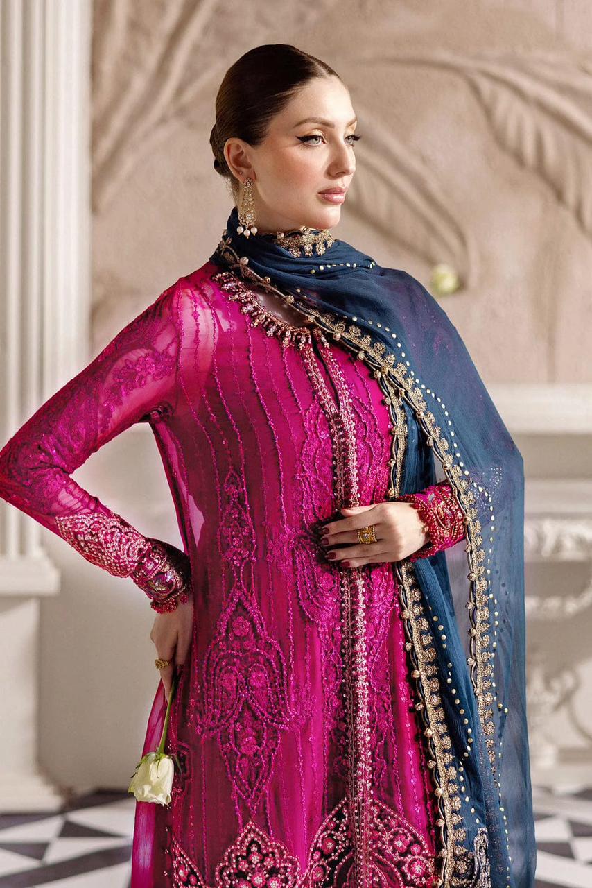 MARIA.B - 3PC LAWN EMBROIDERED SHIRT WITH KHADDI NET DUPATTA AND TROUSER -DPC-4389