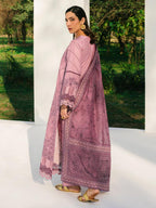 BIN ILYAS - 3PC LAWN EMBROIDERED SHIRT WITH KHADDI NET DUPATTA AND TROUSER -DPC-4273