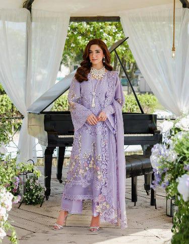 ELAF - 3PC LAWN EMBROIDERED SHIRT WITH KHADDI NET DUPATTA AND TROUSER -DPC-4561