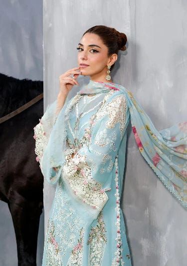 ELAF - 3PC LAWN EMBROIDERED SHIRT WITH PRINTED CHIFFON DUPATTA AND TROUSER -DPC-4312