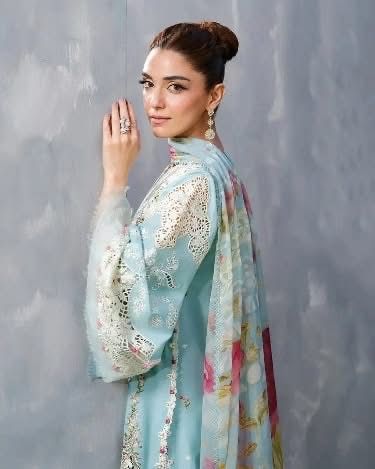 ELAF - 3PC LAWN EMBROIDERED SHIRT WITH PRINTED CHIFFON DUPATTA AND TROUSER -DPC-4312