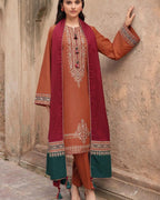 JAZMIN- 3PC LAWN EMBROIDERED SHIRT WITH JACQUARD PRINTED DUPATTA AND TROUSER-DPC-3491