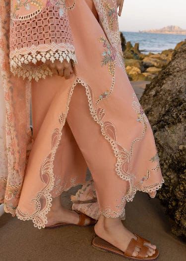 CRIMSON- 3PC LAWN EMBROIDERED SHIRT WITH SLUB MUNAAR DUPATTA AND TROUSER-DPC-4249