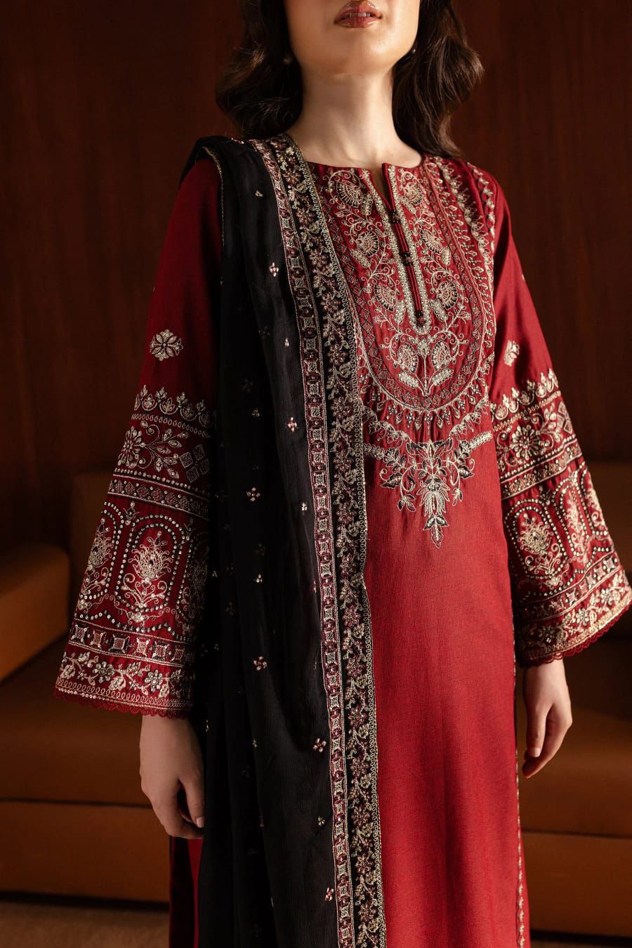 BATIK- 3PC LAWN EMBROIDERED SHIRT WITH CHIFFON EMB DUPATTA AND TROUSER-DPC-4059