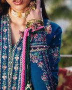 ‎HUSSAIN REHAR- 3PC LAWN EMBROIDERED SHIRT WITH SLUB MUNAAR DUPATTA AND TROUSER-DPC-2459