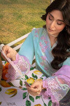 RANG RASIYA- 3PC LAWN EMBROIDERED SHIRT WITH SLUB MUNAAR DUPATTA AND TROUSER-DPC-3623