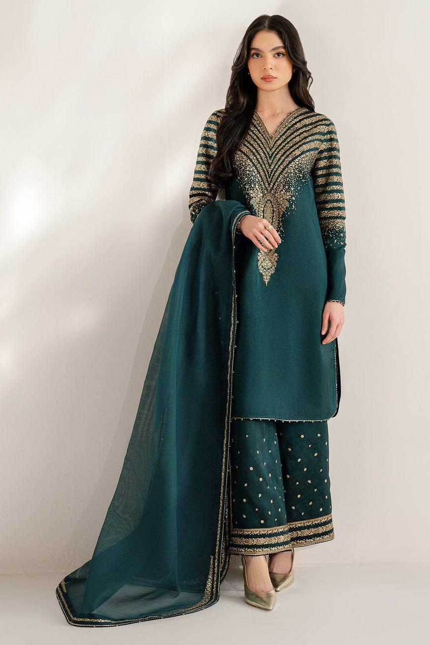 JAZMIN- 3PC LAWN EMBROIDERED SHIRT WITH CHIFFON EMBRIODERED DUPATTA AND EMB TROUSER-DPC-3290