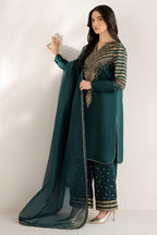 JAZMIN- 3PC LAWN EMBROIDERED SHIRT WITH CHIFFON EMBRIODERED DUPATTA AND EMB TROUSER-DPC-3290