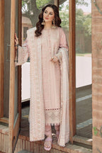 ‎JAZMIN-3PC LAWN CHIKANKARI EMBROIDERED SHIRT WITH KHADDI NET EMB DUPATTA AND TROUSER -DPC-4552