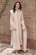 ‎JAZMIN-3PC LAWN CHIKANKARI EMBROIDERED SHIRT WITH KHADDI NET EMB DUPATTA AND TROUSER -DPC-4552