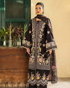 HUSSAIN REHAR-3PC LAWN EMBROIDERED SHIRT WITH CHIFFON PRINTED DUPATTA AND TROUSER-DPC-4702