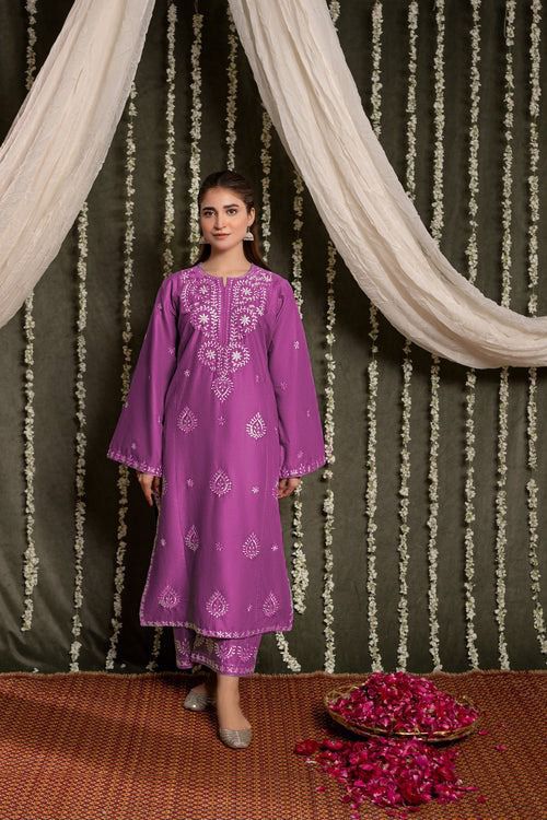 URGE-2PC LAWN EMBROIDERED SHIRT WITH LAWN EMBROIDRED TROUSER-DPC-003