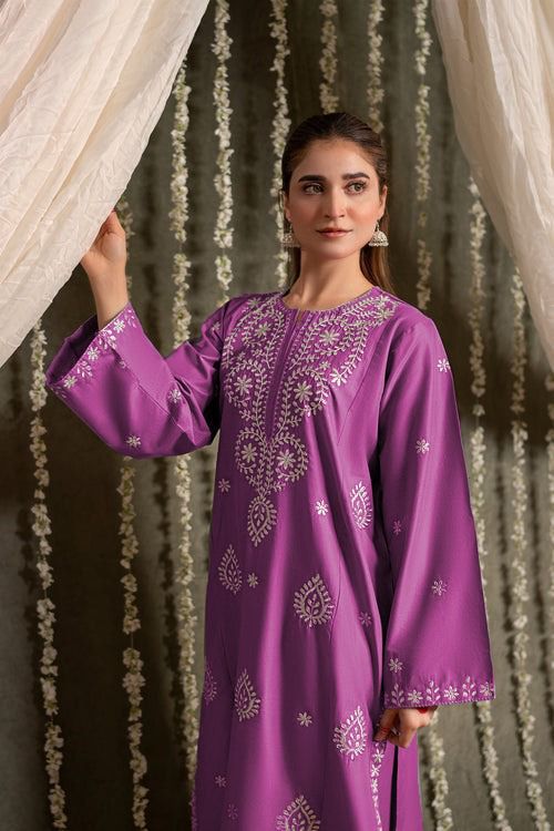 URGE-2PC LAWN EMBROIDERED SHIRT WITH LAWN EMBROIDRED TROUSER-DPC-003