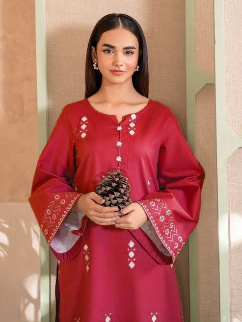 URGE-2PC LAWN EMBROIDERED SHIRT WITH LAWN EMBROIDRED TROUSER-DPC-004