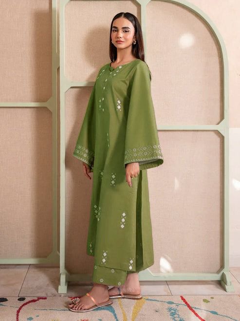 ‎URGE-2PC LAWN EMBROIDERED SHIRT WITH LAWN EMBROIDRED TROUSER-DPC-005