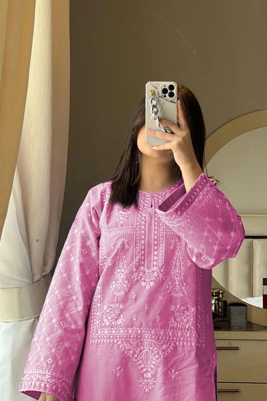 URGE-2PC LAWN EMBROIDERED SHIRT WITH LAWN EMBROIDRED TROUSER-DPC-007