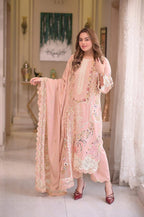 ANEELAS - 3PC LAWN EMBROIDERED SHIRT WITH KHADDI NET DUPATTA AND TROUSER -DPC-4148