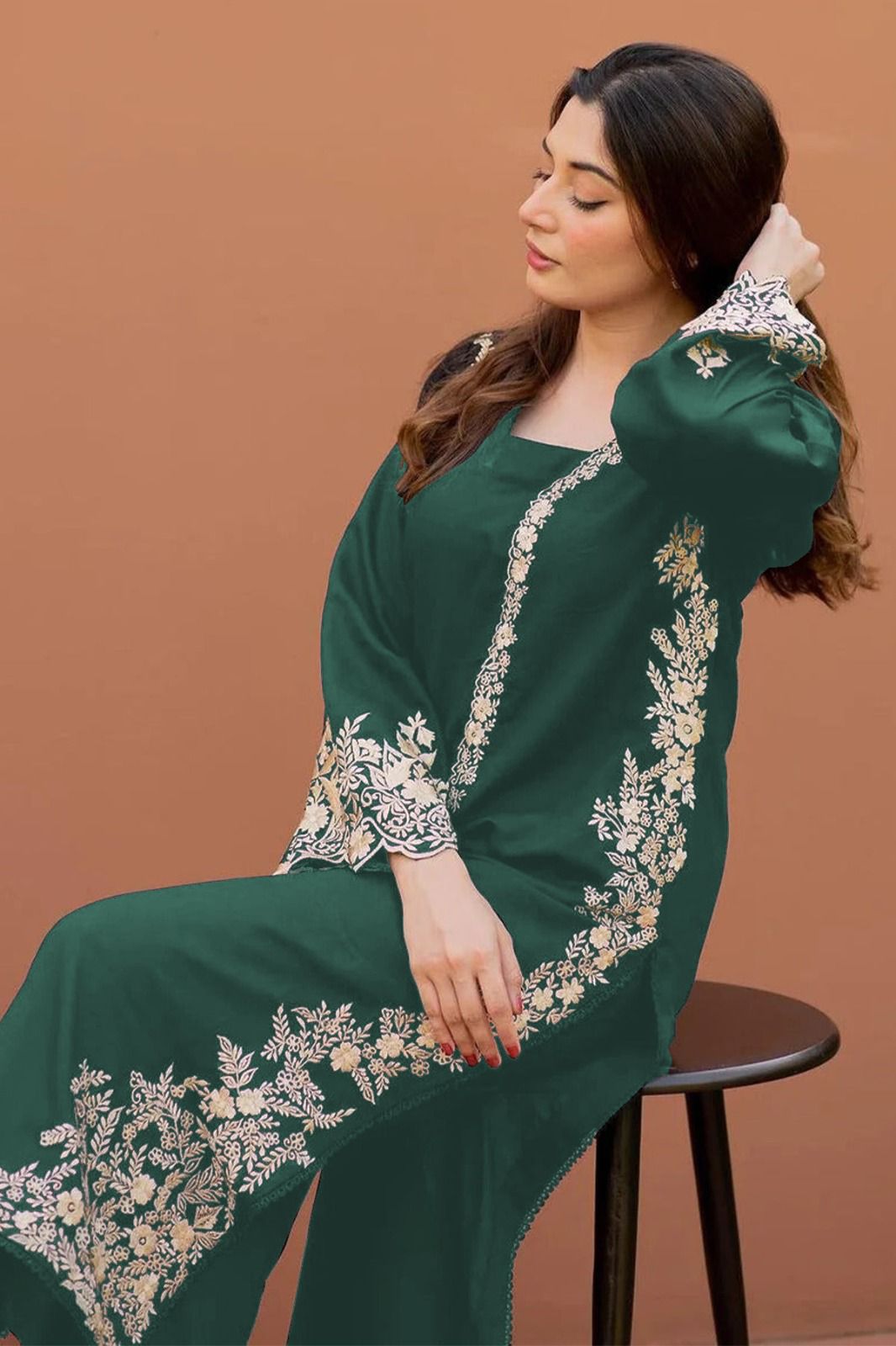 URGE-2PC LAWN EMBROIDERED SHIRT WITH LAWN EMBROIDRED TROUSER-DPC-013