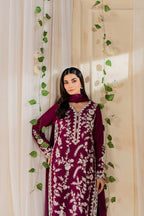 ‎‎‎MIRANA-3PC LAWN EMBROIDERED SHIRT WITH BAMBER CHIFFON DUPATTA AND TROUSER-DPC-4720
