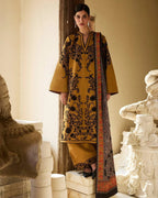 HUSSAIN REHAR- 3PC LAWN EMBROIDERED SHIRT WITH DIGITAL MONAR DUPATTA AND TROUSER-DPC-3592