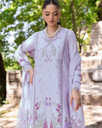 ‎HUSSAIN REHAR- 3PC LAWN EMBROIDERED SHIRT WITH DIGITAL MONAR DUPATTA AND TROUSER-DPC-3592