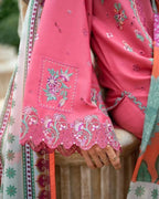 ROHENAZ- 3PC LAWN EMBROIDERED SHIRT WITH MONAR DUPATTA AND TROUSER-DPC-3755