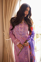 MUSHQ- 3PC LAWN EMBROIDERED SHIRT WITH PRINTED CHIFFON DUPATTA AND TROUSER-DPC-3993