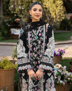 ELAF- 3PC LAWN EMBROIDERED SHIRT WITH PRINTED CHIFFON DUPATTA AND EMB TROUSER-DPC-4711