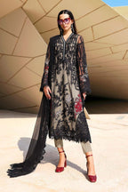 MARIA B- 3PC LAWN HEAVY EMBROIDERED SHIRT WITH BAMBER CHIFFON EMB DUPATTA AND TROUSER-DPC-4671