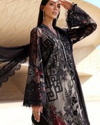MARIA B- 3PC LAWN HEAVY EMBROIDERED SHIRT WITH BAMBER CHIFFON EMB DUPATTA AND TROUSER-DPC-4671