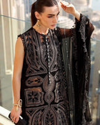 MARIA B- 3PC LAWN HEAVY EMBROIDERED SHIRT WITH BAMBER CHIFFON EMB DUPATTA AND TROUSER-DPC-4371