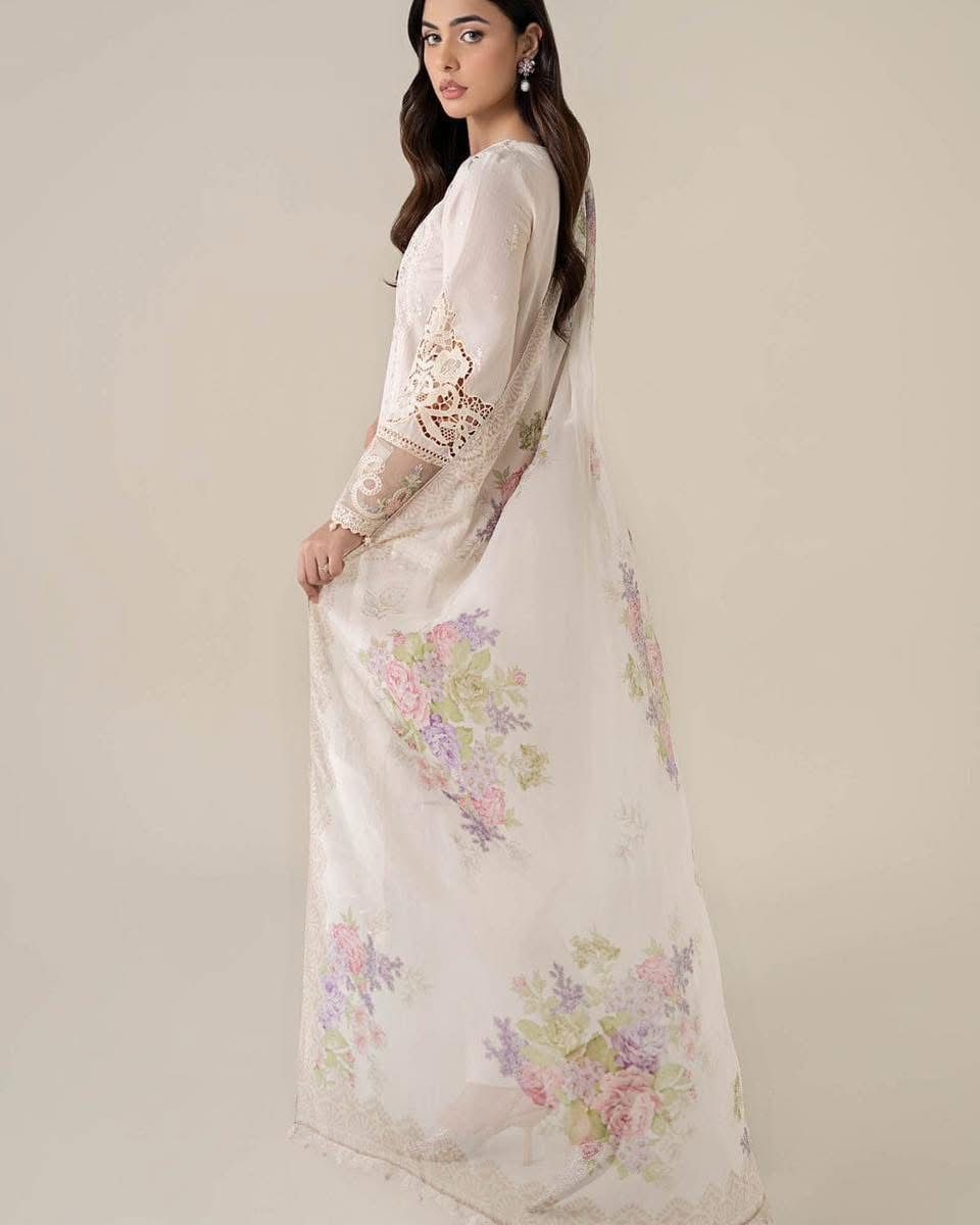 ‎‎‎‎‎‎‎‎‎‎‎‎‎‎‎‎‎‎MARIA.B- 3PC LAWN EMBROIDERED SHIRT WITH PRINTED CHIFFON DUPATTA AND TROUSER-DPC-3998