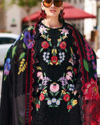 MARIA.B- 3PC LAWN HEAVY EMBROIDERED SHIRT WITH BAMBER CHIFFON EMB DUPATTA AND TROUSER-DPC-3519