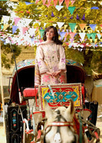 ANEELAS- 3PC LAWN HEAVY EMBROIDERED SHIRT WITH PRINTED CHIFFON  DUPATTA AND TROUSER-DPC-4244