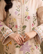 ANEELAS- 3PC LAWN HEAVY EMBROIDERED SHIRT WITH PRINTED CHIFFON  DUPATTA AND TROUSER-DPC-4244