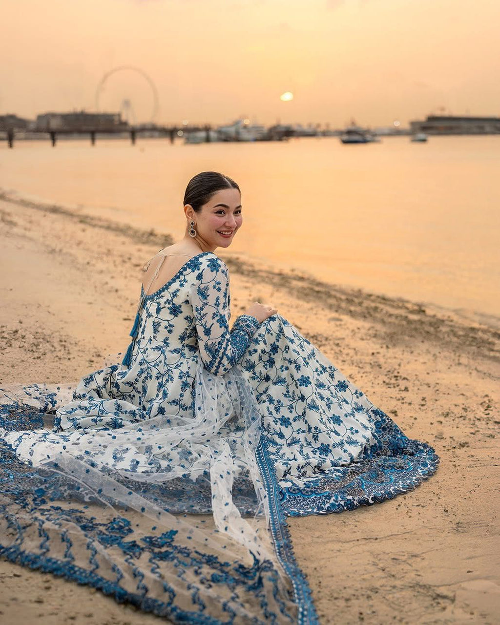 FAIZA SAQLAIN- 3PC LAWN EMBROIDERED SHIRT WITH KHADDI NET EMBROIDERED DUPATTA AND  TROUSER-DPC-3381