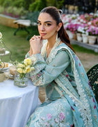 ELAF - 3PC LAWN EMBROIDERED SHIRT WITH CHIFFON PRINTED DUPATTA AND TROUSER -DPC-3561