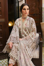 MARIA.B - 3PC LAWN EMBROIDERED SHIRT WITH CHIFFON PRINTED DUPATTA AND TROUSER -DPC-3782