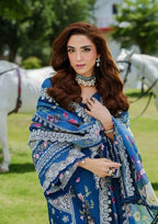 ELAF- 3PC LAWN HEAVY EMBROIDERED SHIRT WITH PRINTED CHIFFON DUPATTA AND TROUSER-DPC-3988