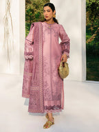 ‎‎‎‎‎‎‎‎‎‎‎‎BIN ILYAS - 3PC LAWN EMBROIDERED SHIRT WITH KHADDI NET DUPATTA AND TROUSER -DPC-4273