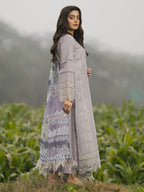 IZEL-3PC LAWN EMBROIDERED SHIRT WITH CHIFFON PRINTED DUPATTA AND TROUSER-DPC-4562