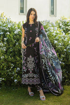 MUSHQ-3PC LAWN EMBROIDERED SHIRT WITH CHIFFON PRINTED DUPATTA & TROUSER-DPC-4632