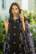 MUSHQ-3PC LAWN EMBROIDERED SHIRT WITH CHIFFON PRINTED DUPATTA & TROUSER-DPC-4632