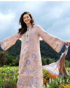 ‎‎‎‎‎‎‎‎MUSHQ-3PC LAWN LASERWORK EMBROIDERED SHIRT WITH CHIFFON PRINTED DUPATTA AND TROUSER-DPC-4782