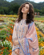 ‎‎‎‎‎‎‎‎MUSHQ-3PC LAWN LASERWORK EMBROIDERED SHIRT WITH CHIFFON PRINTED DUPATTA AND TROUSER-DPC-4782